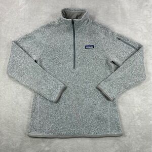 Patagonia Better Sweater Womens Medium Grey 1/4 Zip Fleece Pullover Outdoors